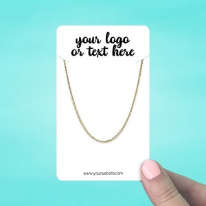 Custom Necklace Display Cards Necklace Tags SH0029-02 Seashell Necklace Cards 2.5 x 2.25 Set of 72 Personalized Jewelry Cards