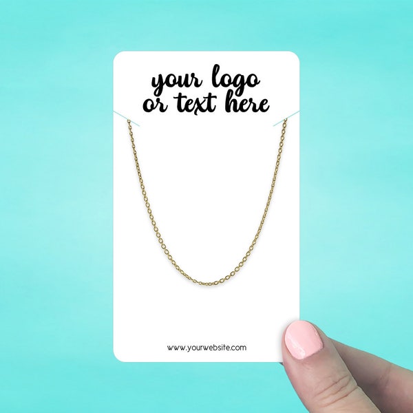 Necklace Cards 3 x 5" Set of 28, Custom Necklace Display Cards, Personalized Jewelry Cards, Necklace Tags, Rounded Rectangle, SH0014-07