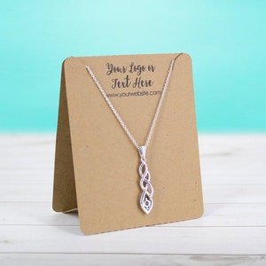 Custom Free Standing Tent Necklace Display Cards With Your Logo
