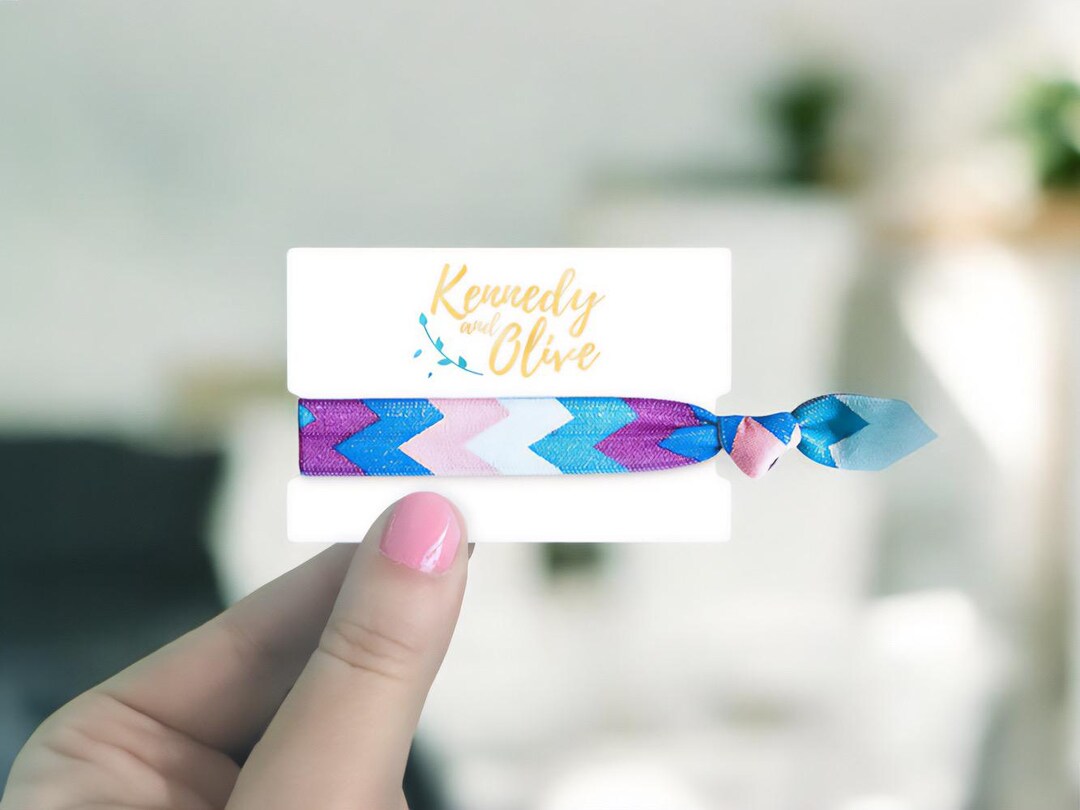 75 Custom Hair Tie Cards 3 X 2