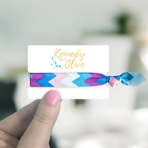 75 cartes d'élastiques personnalisées 3 x 2" | Cartes d'accessoires pour cheveux | Cartes de présentation d'élastiques à cheveux | SH0059-01