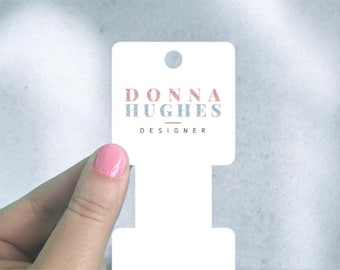 Rounded Fold Over Tags | Necklace Tags | Bracelet Tags | Necklace Hang Tags | Jewelry Cards | 2x5" Rounded Square | Set of 45 | SH1003