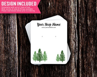 Pine Forest Jewelry Cards | Earring Cards | Necklace Cards | Jewelry Display Cards | Design Included