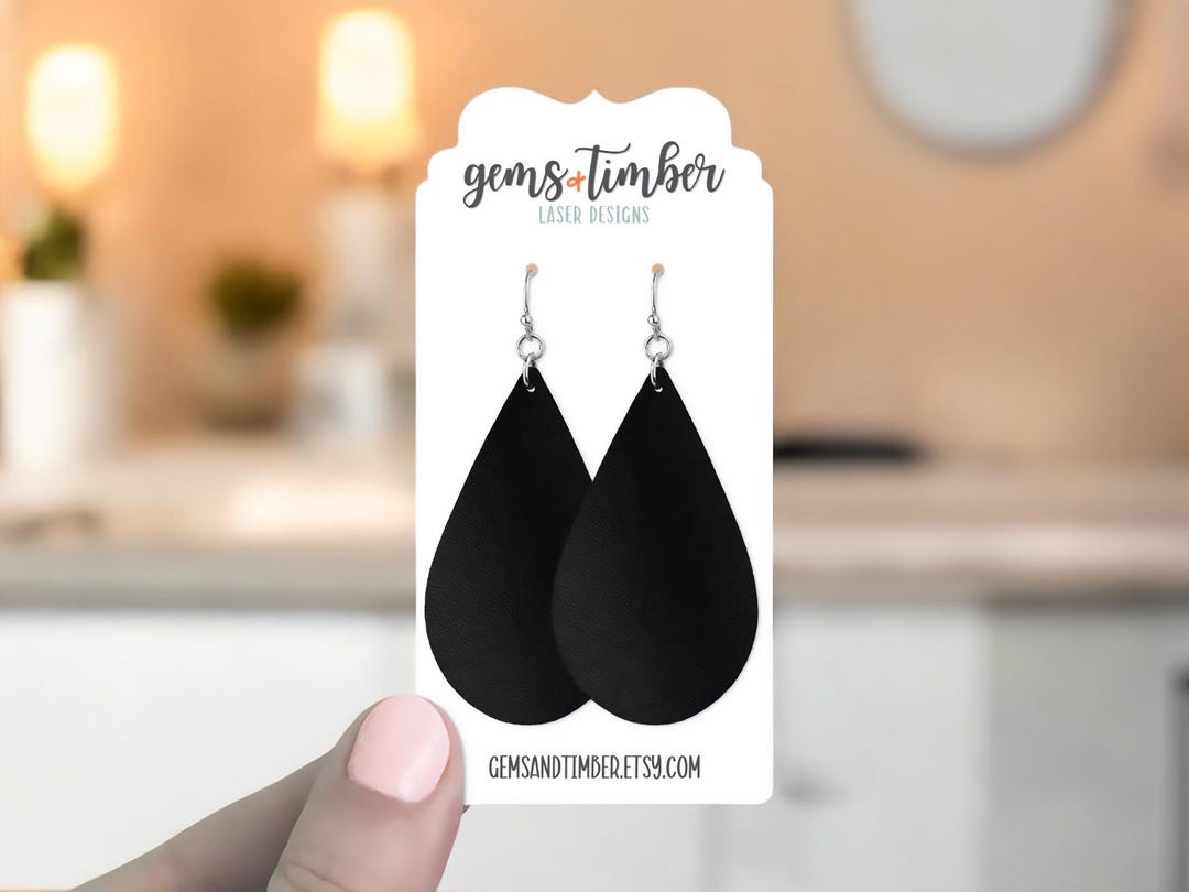 Custom Earring Cards With Your Logo or Text, Ornate Top Jewelry Display ...