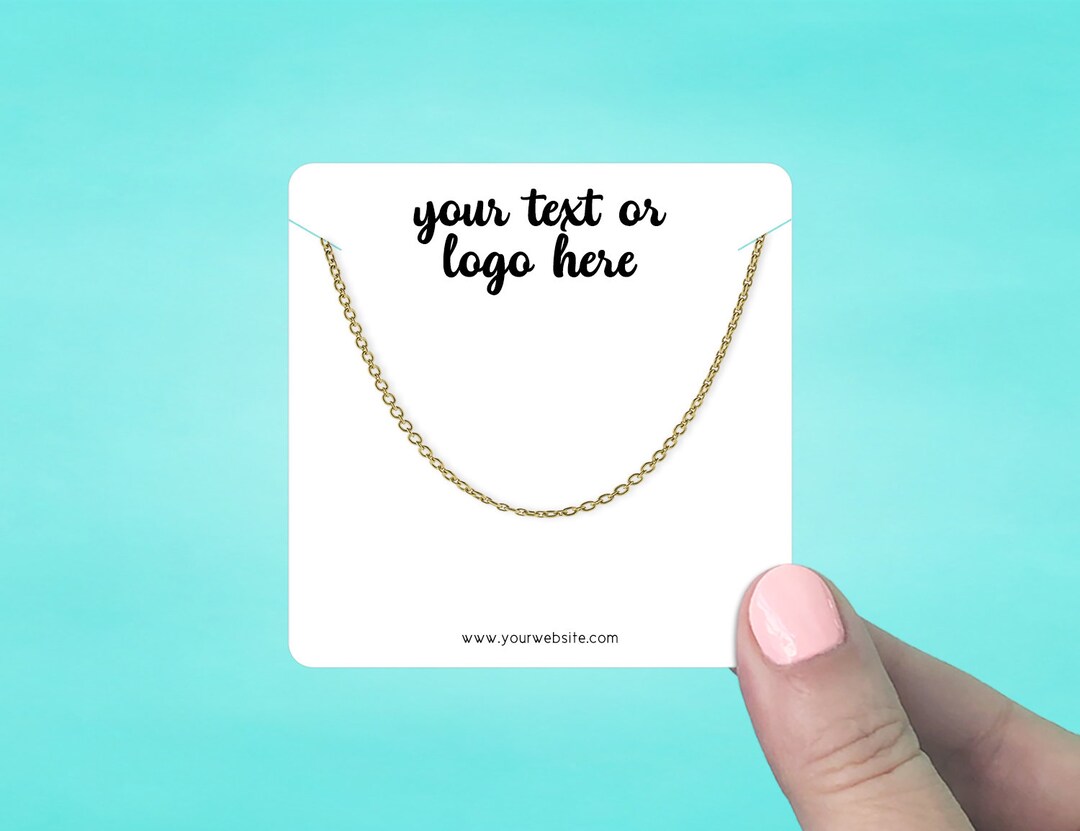Necklace Cards 3 X 3 Set of 42, Custom Necklace Display Cards