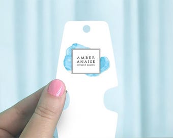 Standard Fold Over Tags | 2x5" | Set of 45 | Necklace Tags | Bracelet Tags | Necklace Hang Tags | Jewelry Display Cards | SH1001