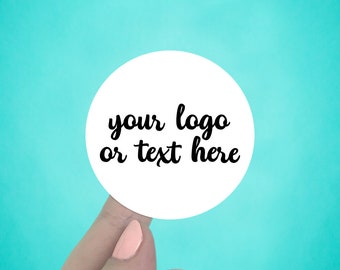 Custom Stickers - Custom Labels - 2.5" Circle Stickers - Set of 18 - Personalized Labels - Kraft Stickers - Clear Stickers - SH3078-04