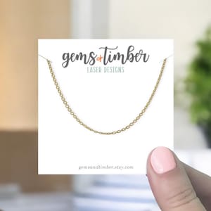 Juego de 45 tarjetas para collares de 3 x 3 pulgadas, tarjetas de exhibición de collares personalizadas, tarjetas de joyería personalizadas, etiquetas para collares, cuadradas, SH0001-03