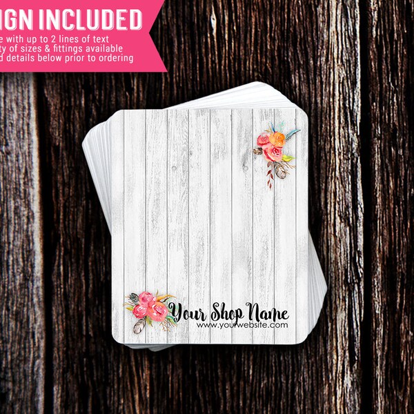 Barn Wood Floral Jewelry Cards | Earring Cards | Necklace Cards | Jewelry Display Cards | Design Included