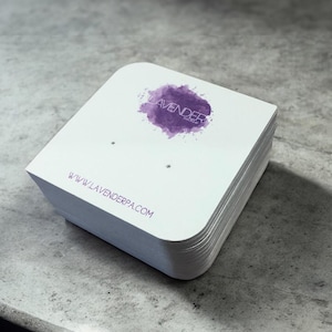 120 tarjetas para aretes de 2 x 2", tarjetas para aretes personalizadas, tarjetas para exhibir aretes personalizadas, tarjetas para joyería, tarjetas para aretes con forma de hoja cuadrada, SH0034-01-E