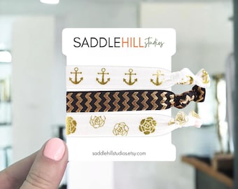 36 Custom Hair Tie Cards 3 x 3.5" | Hair Accessory Cards | Hair Tie Display Cards | SH0059-03