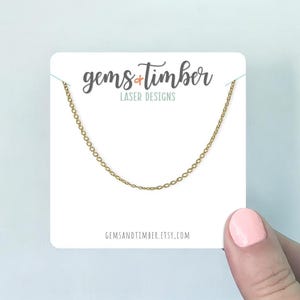 Juego de 45 tarjetas para collares de 3 x 3 pulgadas, tarjetas de exhibición de collares personalizadas, tarjetas de joyería personalizadas, etiquetas para collares, cuadrados redondeados, SH0002-03