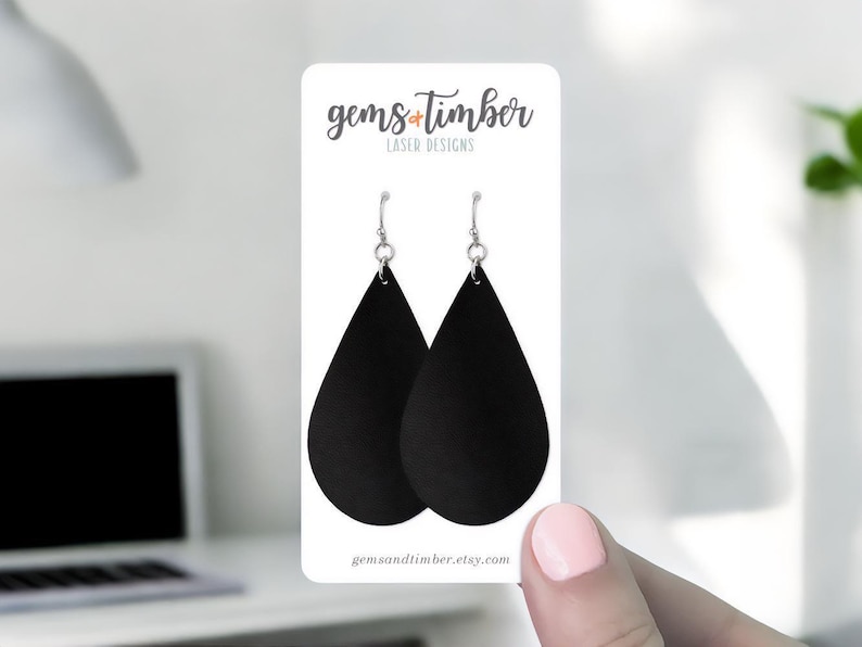 60 Earring Cards 2 x 4" | Custom Earring Cards | Personalized Earring Display Cards | Jewelry Cards | Rounded Rectangle | SH0014-04-E bild 1