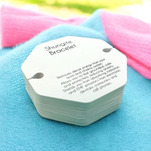 45 Bracelet Cards 3 x 3" | Blank or Custom | Bracelet Display Cards | Jewelry Tags | Octagon | SH0009-03