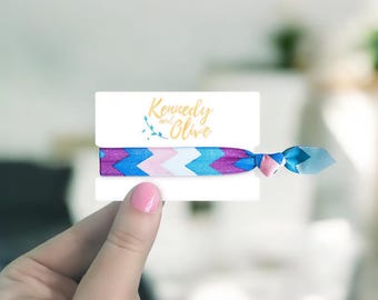 75 Custom Hair Tie Cards 3 x 2" | Hair Accessory Cards | Hair Tie Display Cards | SH0059-01