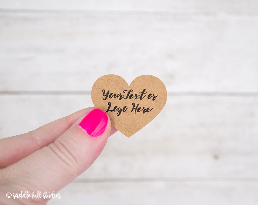 custom stickers heart stickers set of 60 15 x 125 etsy