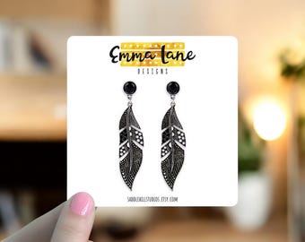 36 Earring Cards 3.5 x 3.5", Custom Earring Cards, Personalized Earring Display Cards, Jewelry Cards, Rounded Square, SH0002-04-E