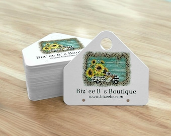 120 Earring Cards 2 x 1.75" | Simple Hanging | Jewelry Cards | Blank or Custom | SH0047-01