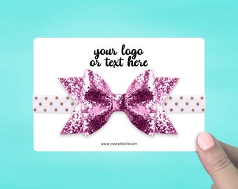 24 Custom Hair Band Cards 6 x 4" | Simple Hair Band Display Cards | Hair Accessory Cards | SH0061-03