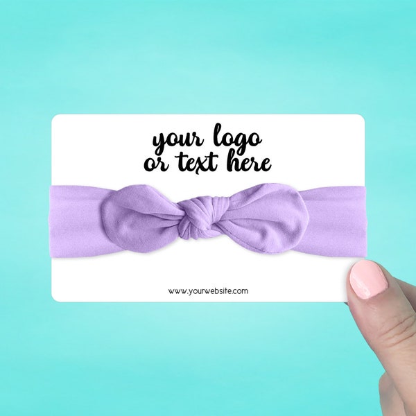 30 Custom Hair Band Cards 3 x 5" | Simple Hair Band Display Cards | Hair Accessory Cards | SH0061-01