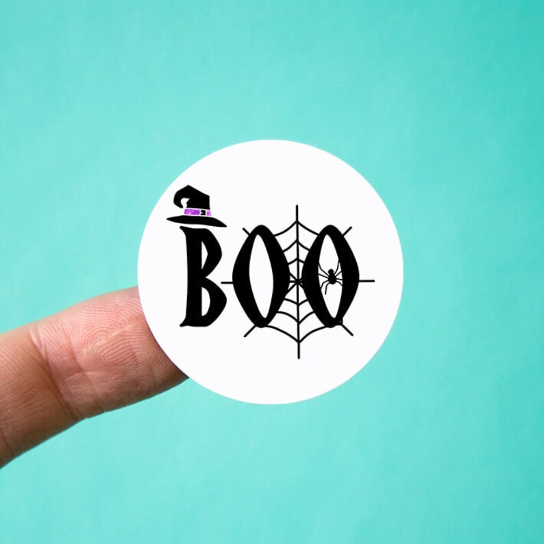 1.5 Circle Stickers Holiday Stickers Boo Packaging Stickers Halloween Stickers Envelope Stickers