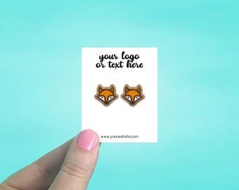 85 Earring Cards 2 x 2.5" Rectangle | Custom Earring Cards | Personalized Rectangle Earring Display Cards | Jewelry Cards | SH0012-02-E