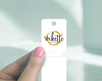 Narrow Fold Over Hang Tags for Necklaces, Bracelets, Headbands & More, Bulk Jewelry Display Tags, Set of 54 Tags, SH1010