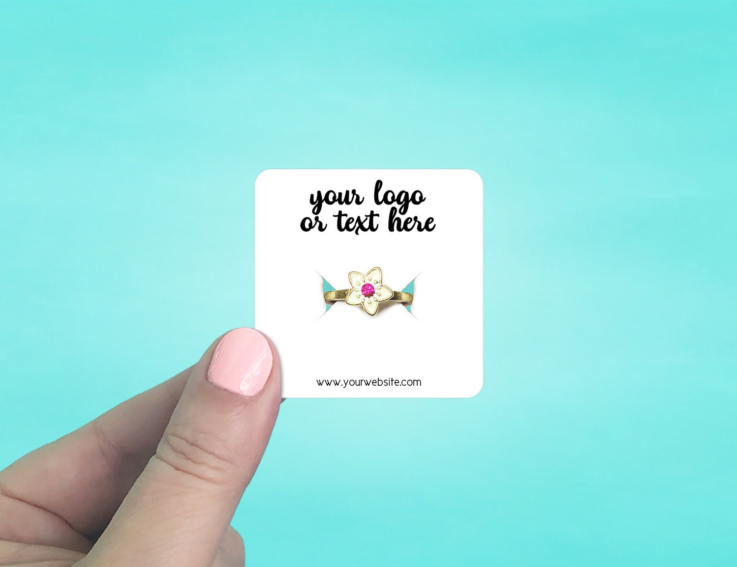 120 Ring Cards 2 x 2 Custom Ring Display Cards Etsy