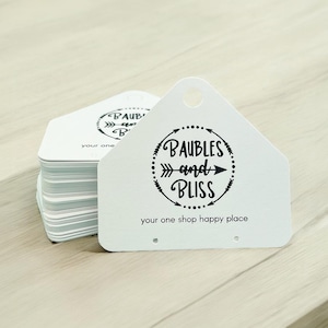 72 cartes de boucles d'oreilles 2,5 x 2,25 po. | Suspension simple | Cartes de bijoux | Vierges ou personnalisées | SH0047-02