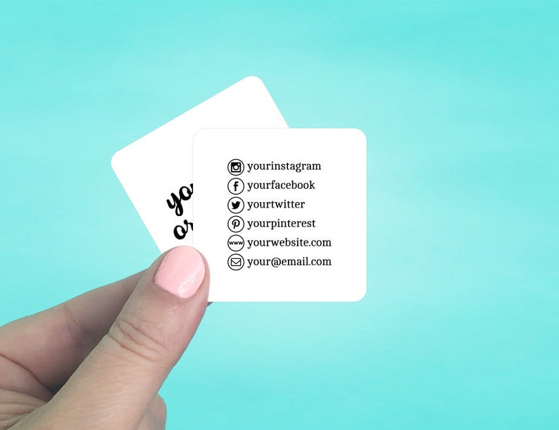 Social Media Cards Custom Business Cards Mommy Calling Etsy