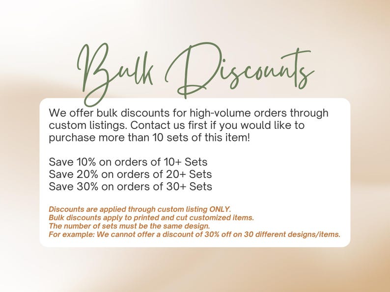 a sign that says bulk discounts
