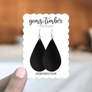 Tarjetas para pendientes personalizadas con su logotipo o texto, tarjetas de exhibición de pendientes para embalaje, rectángulo festoneado de 2,5 x 3,5 pulgadas, juego de 48, SH0018-02-E