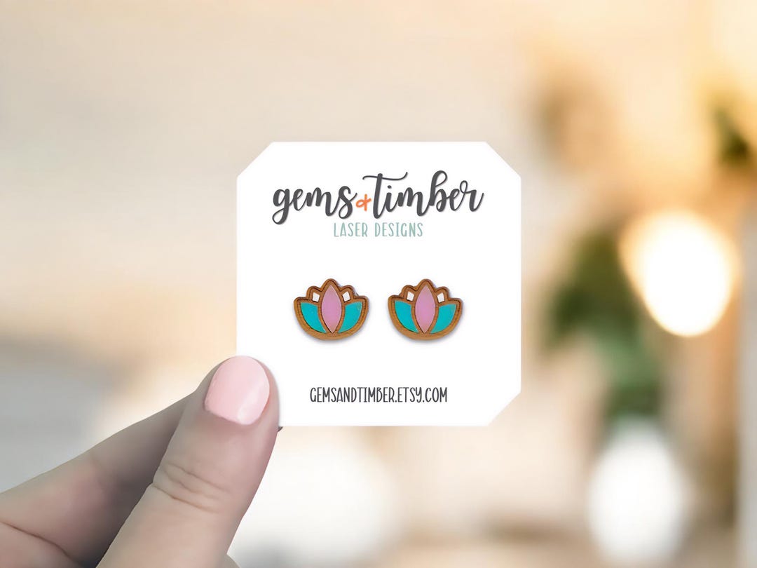 Custom Earring Cards With Your Logo or Text, Angled Corners Jewelry ...
