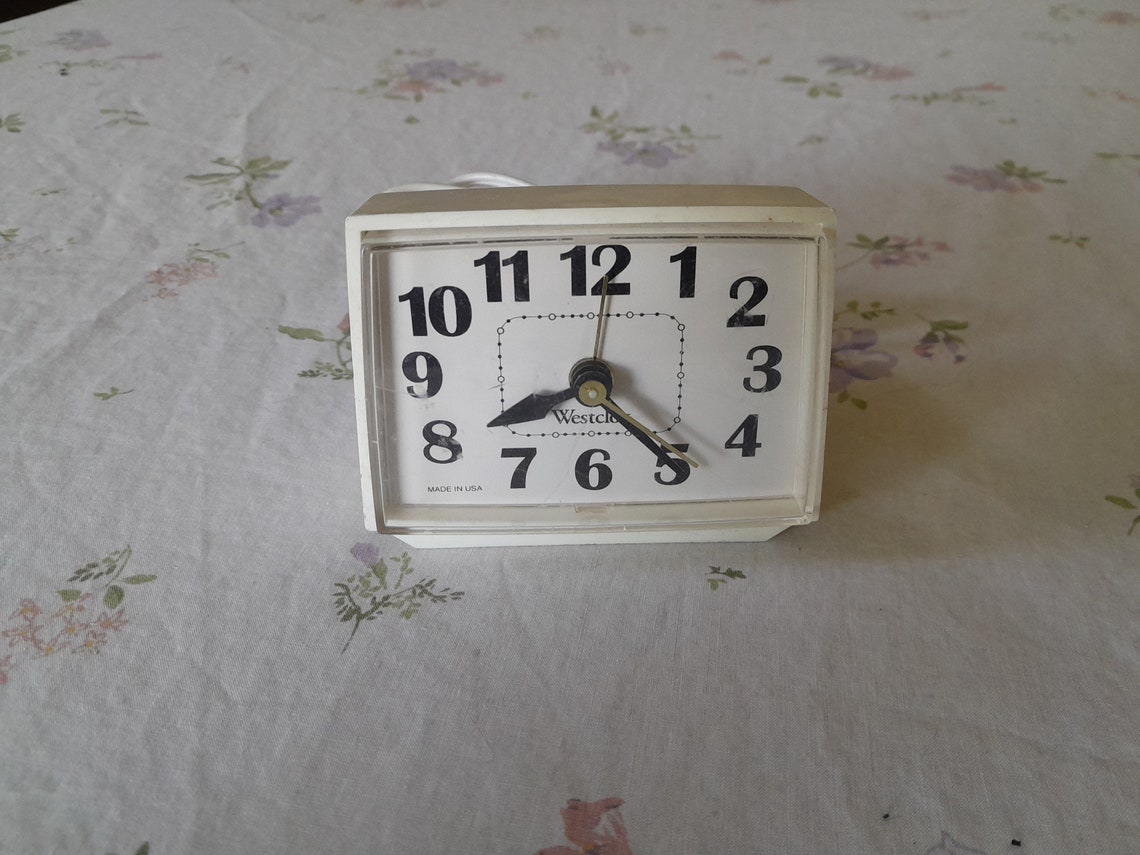 Westclox Mini Analog Alarm Clock Etsy