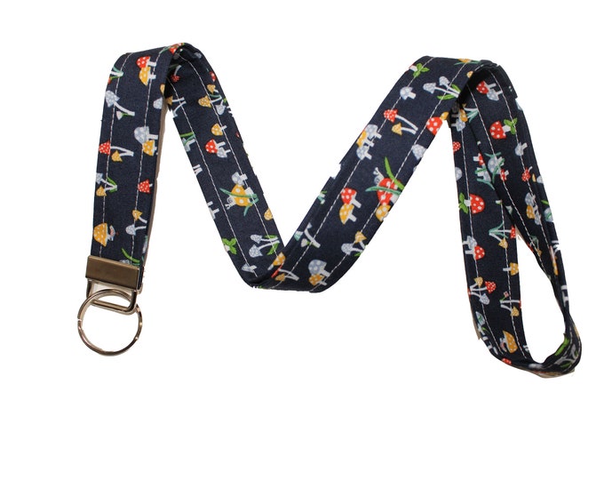 Mushrooms on Navy Lanyard