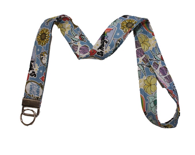 Disney Princess Sticker Print Lanyard