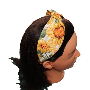 Sunflower Knotted Headband