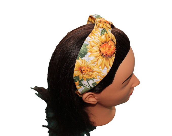 Sunflower Knotted Headband