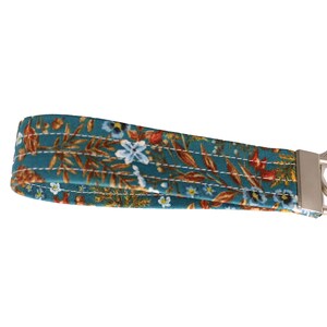 Fall Floral Fabric Keychain