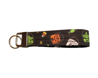 Boo Buckets Fabric Keychain