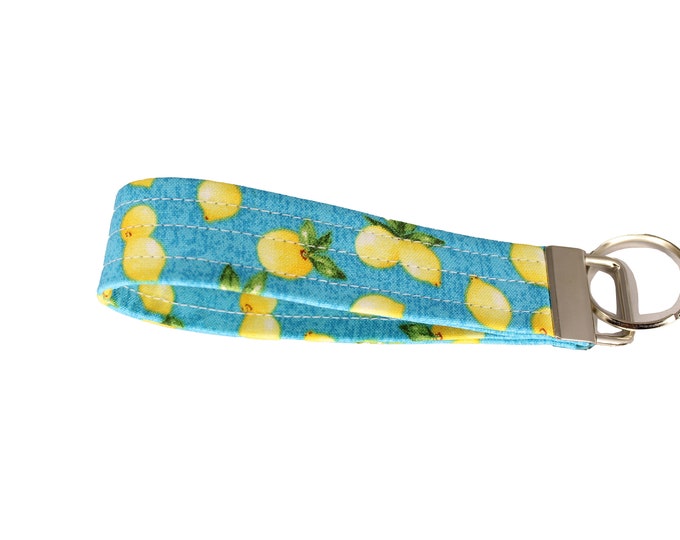 Blue Lemon Fabric Keychain