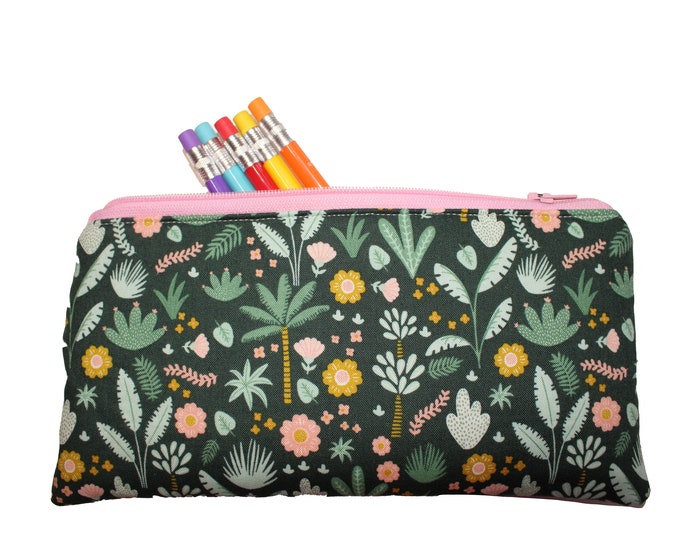 Emily Pencil Pouch Palm Trees