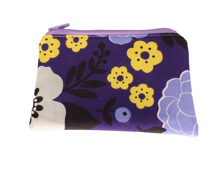 Purple Floral Coin Purse