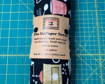 Reusable Unpaper Towel Vintage Coffee