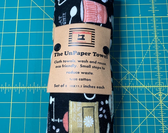 Reusable Unpaper Towel Vintage Coffee