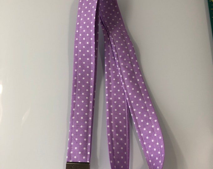 Lavender Polka Dot Lanyard