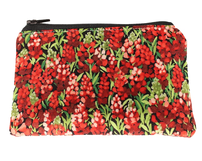 Red Floral Coin Purse