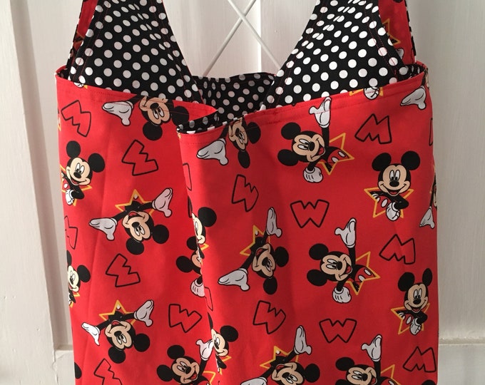 Reversible Mickey Mouse Market Bag Red