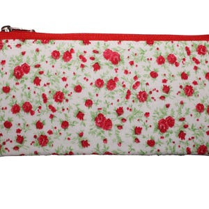 Pochette Allison à fleurs rouges