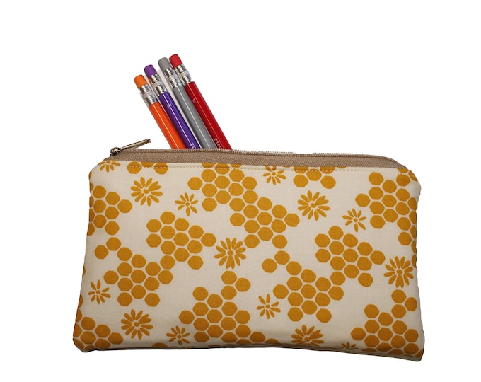 Emily Pencil Pouch Golden Honeycomb